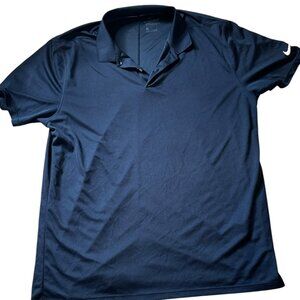 Nike Dri-FIT Men's Polo Shirt Navy Blue Recycled Polyester Size Large RN#56323‎
